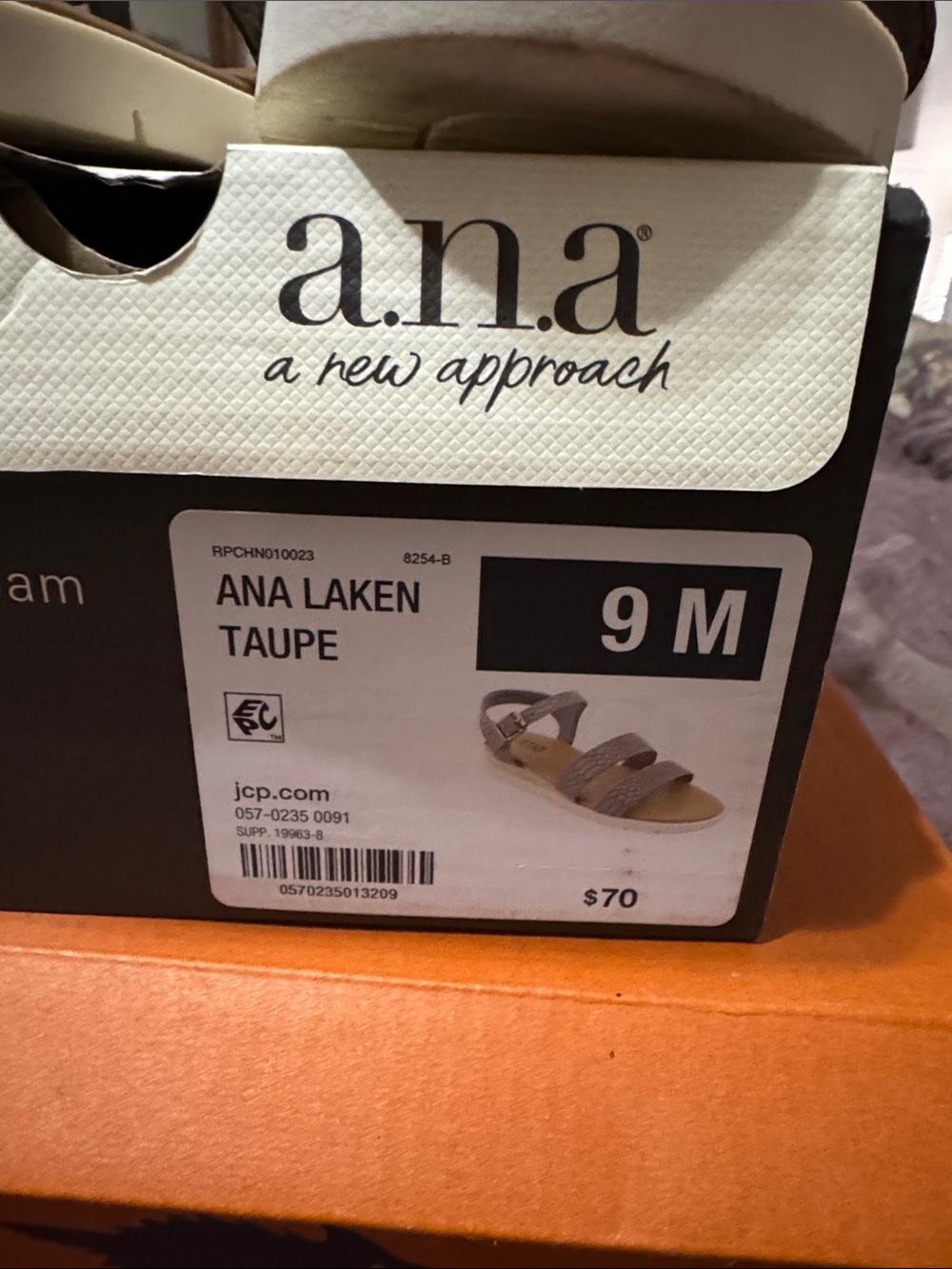 a.n.a Taupe Strappy Flat Sandal with Ankle Strap